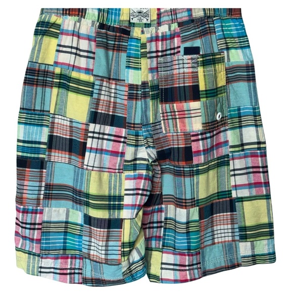 GAP Blue and Green Swim Trunks Vibrant Patchwork Design - Picture 2 of 7
